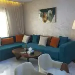 Seaside apartment rental in Casablanca  Very large European-style living room 