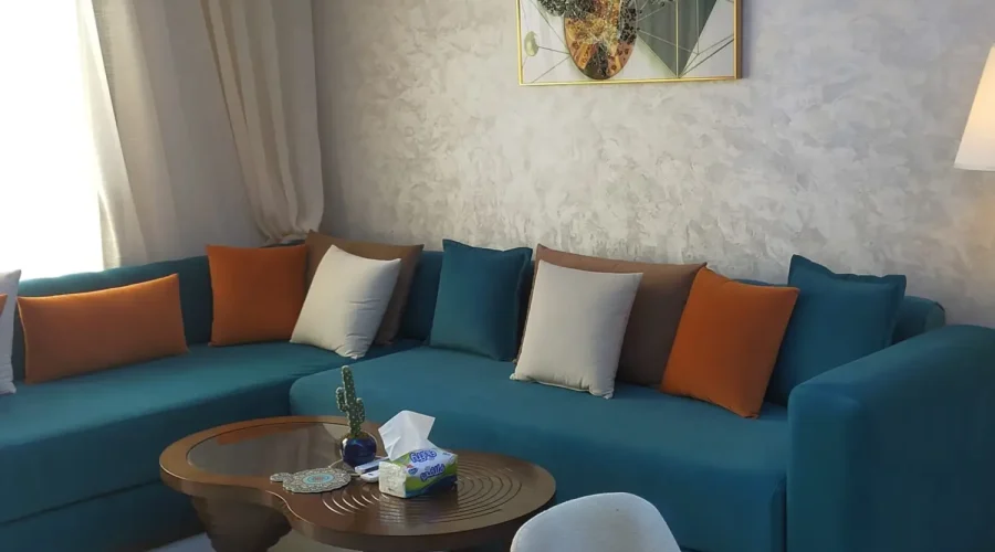 location appartement casablanca bord de mer salon